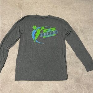 Size medium 2018 section 2 cheerleading championships gray long sleeve tea